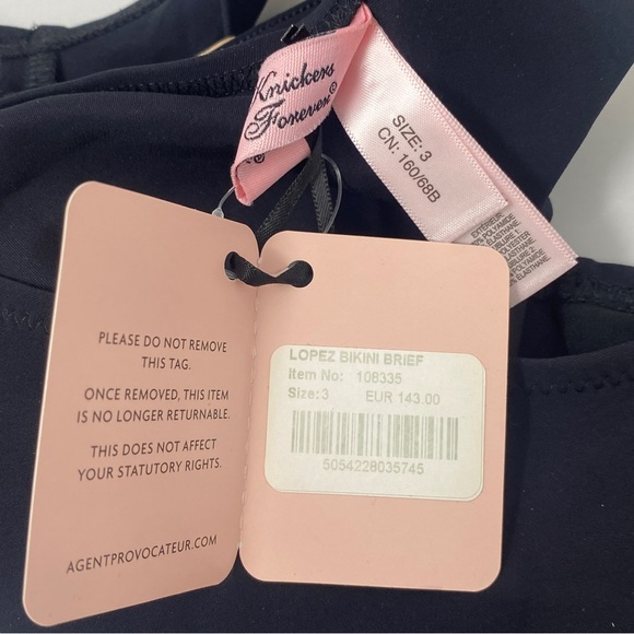 NWT Agent Provocateur Lopez Black Bikini Bottom - Picture 9 of 10